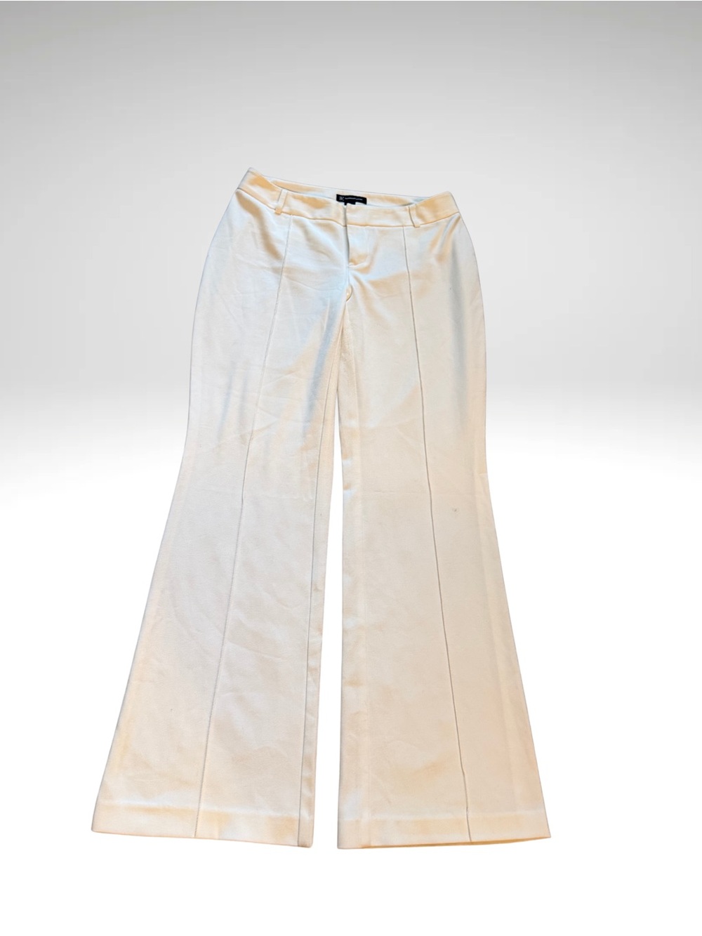 INC International Concepts Cream Wide-Leg Trousers